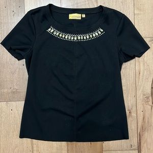 Vera Wang Princess collection black seamless shirt medium gently loved